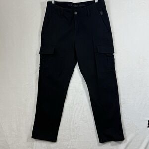 US Polo Assn Mens Black‎ Cargo Pants Activate Stretch Utility Straight Leg L30